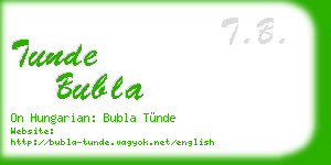 tunde bubla business card